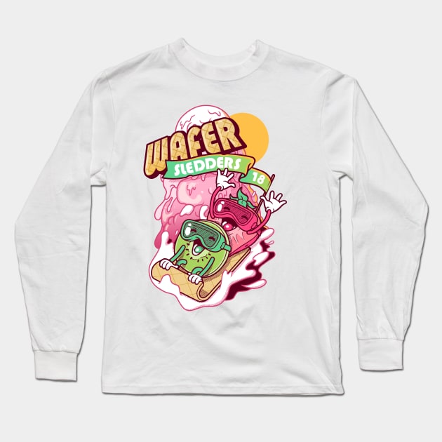 Wafer Sledders Long Sleeve T-Shirt by wehkid